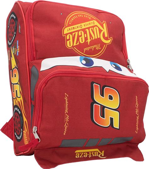 Amazon.com | Disney Pixar Cars 14” Lightning McQueen Shaped Backpack for Boys & Girls, Kids ...