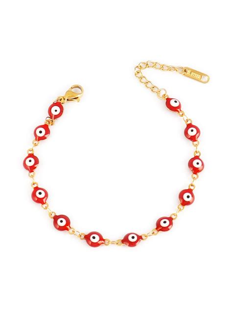 Stainless Steel Enamel Turkish Evil Eye Bracelets For Women Colorful ...