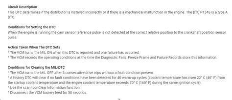 Image result for Chevy Engine Code P1345