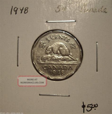 Canada George Vi 1948 Keydate Five Cents