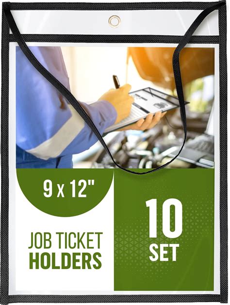 Amazon.com : 30 Pack Shop Ticket Holders Work Order Holder for 9 x 12 ...