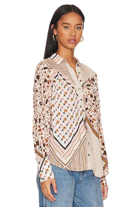 Free People Hazel Buttondown in Tea Combo | REVOLVE