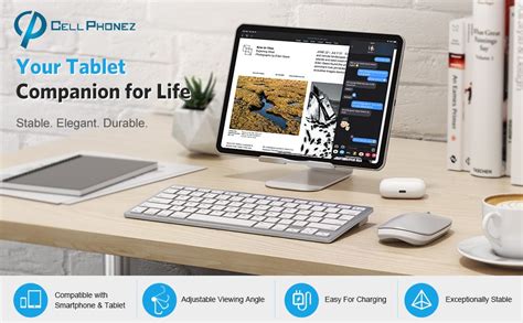 Cellphonez Universal Adjustable Aluminium Mobile/Tablet Stand Desktop ...