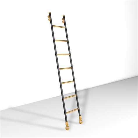 Image result for Library Ladder Rails Brass