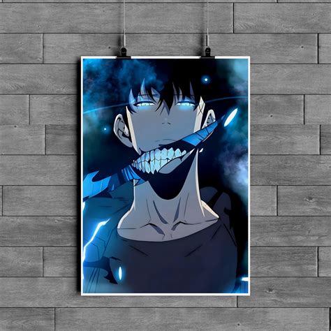 Sung Jin-Woo Shadow Monarch Poster – Solo Leveling Anime Wall Art – The ...