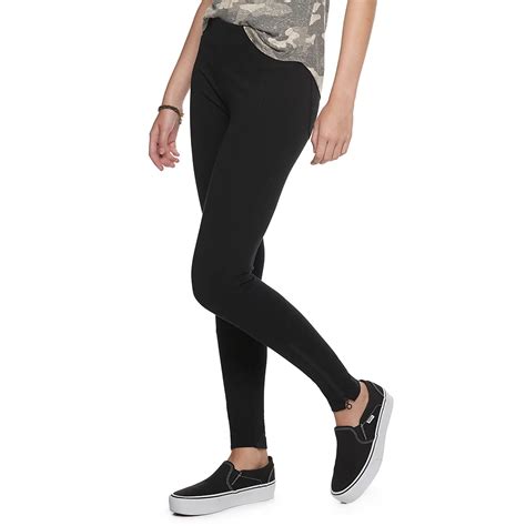 Juniors' Mudd® Zip Hem Ponte Legging