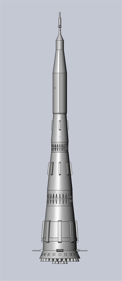 N1-L3苏联月球火箭概念可打印模型3D模型 - TurboSquid 1325370