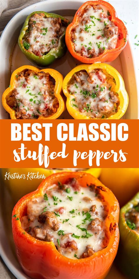 Healthy Italian Stuffed Peppers Recipe with Rice