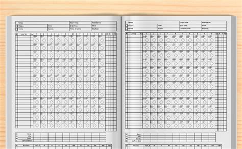 Baseball Scorebook: Baseball or Softball Scorekeeping book - 120 Games ...