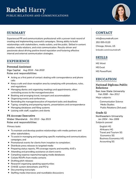 Public Relations and Communications Resume Sample in 2026 - ResumeKraft