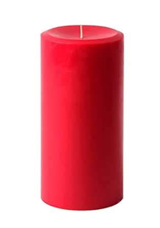 Blue Moon Creations- 3X6 Inch Red Pillar Candles Red Rose Scented for ...
