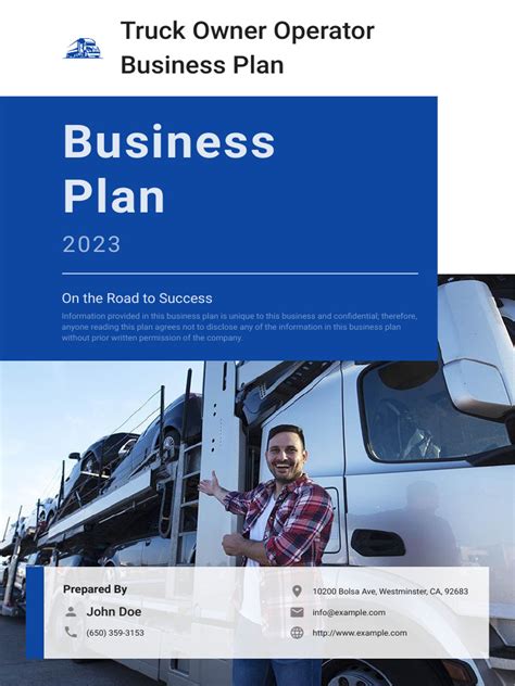 Image result for Owner Operator Business Plan PDF