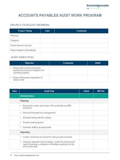 Image result for Accounts Payable Audit Program Sample