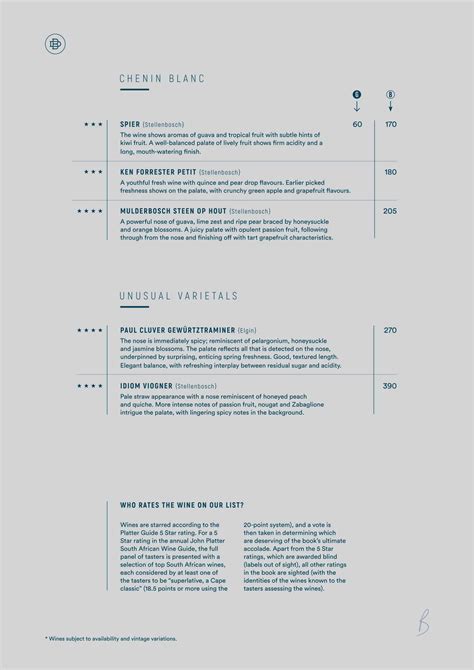 Menu at Bull Run restaurant, France