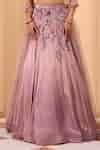 Buy Purple Satin, Organza, Georgette, Net, Tulle Sequins, Embroidery ...