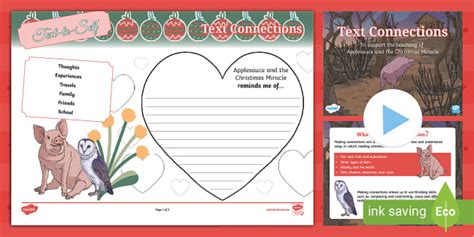 Text Connections - Applesauce and the Christmas Miracle - Comprehension