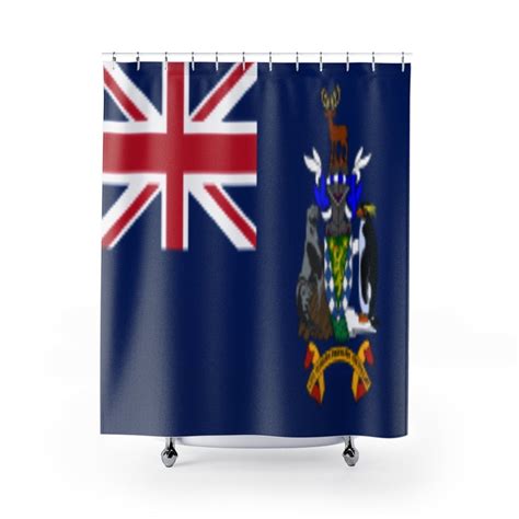 South Georgia Flag Premium 71"x74" Waterproof Shower Curtain for ...