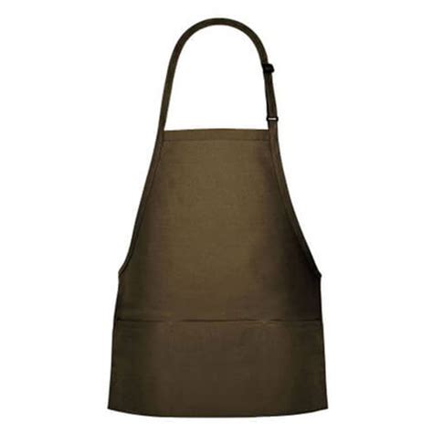 Chocolate Brown Bib Apron with Pockets | Adjustable Bib Apron