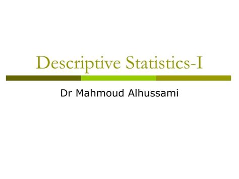 Image result for Descriptive Statistics Lectures