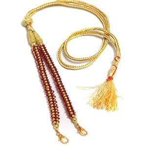 Shakuntla Adjustable Metal Beaded Pendant Dori | Thread Cord for Silk ...