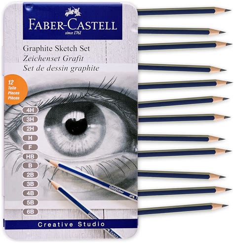 Amazon.com: Faber-Castell Graphite Pencils Drawing Set: 12 Art Pencils ...