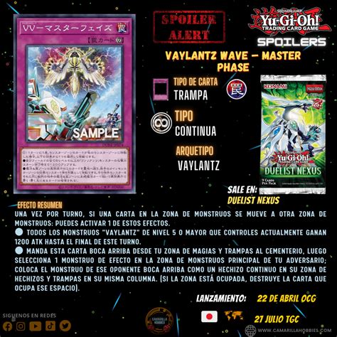 Yu-Gi-Oh! Vaylantz Wave – Master Phase Nueva carta confirmada para Duelist Nexus se trata de una ...