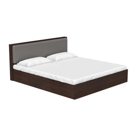 GODREJ INTERIO Eden King Size Bed Pull-Out Storage, Dark Walnut ...