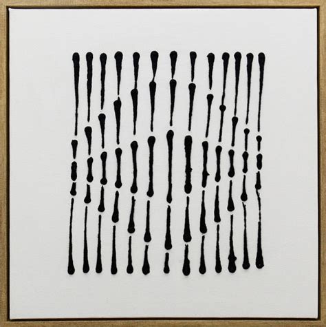 Buy Ilsa Lines Art Hand Painted Canvas Painting Black 60x60cm Online ...