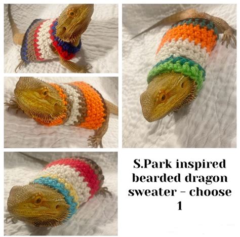 Crocheted Adult S.park Inspired Bearded Dragon Costume Bearded Dragon ...