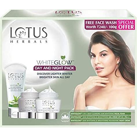 Lotus Herbals White Glow Day & Night Pack Cream with Face wash, Aloe ...