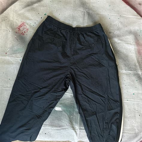 AllSaints Men's Black and White Trousers | Depop