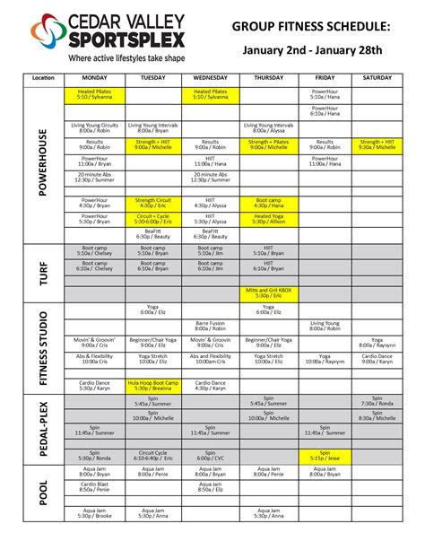 Group Fitness - Cedar Valley SportsPlex