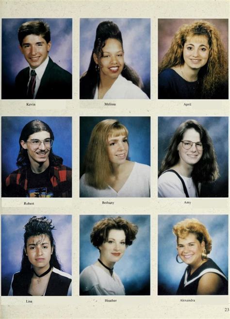 1994 yearbook photo. People are still wearing '80s hair. : r/decadeology
