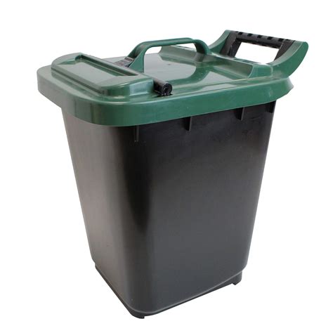 Buy Kerbside Compost Caddy with Locking Lid - Black with Green Lid ...