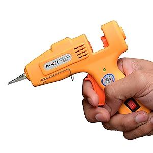 Themisto 20 Watt Mini Hot Melt Glue Gun with 10 Glue Sticks For DIY Art ...