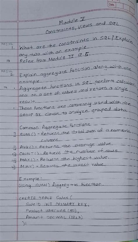 DBMS Chapter VI - Comprehensive Notes and Key Concepts - Studocu