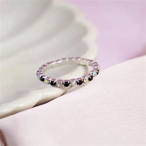 Black Melanite - Stretchable Ring (Set of 2) | Salty – Salty Accessories