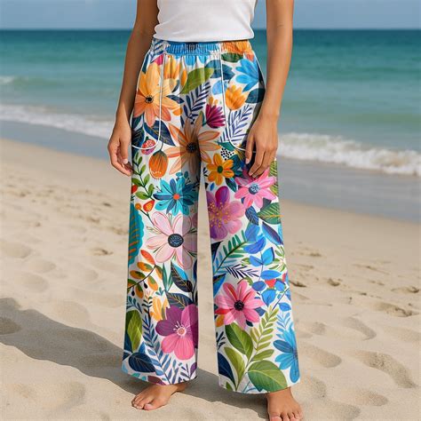 TrdSipl Petite Linen Pants for Women 5 Ft Short Wide Leg High Waisted ...