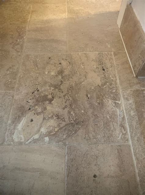 Travertine Tiled Kitchen Floor Refinished in Kings Norton ...