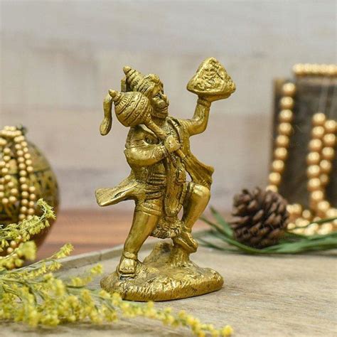 Buy Majestic Lord Hanuman Brass Idol Online in India - Mypoojabox.in