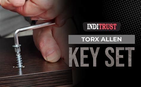 Inditrust Torx/Star Allen Key Set of 9pcs with Hole from T10 to T50 ...