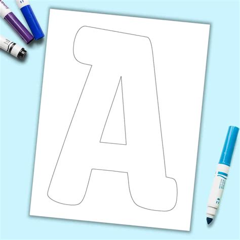 Free Printable Uppercase Bubble Letters - The Artisan Life