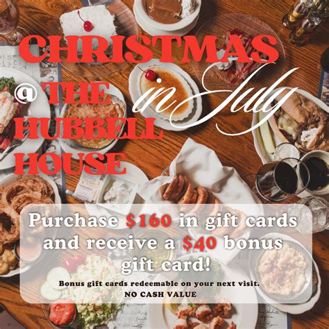 Gift Cards — The Hubbell House
