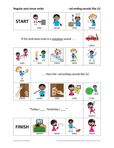 Regular Past Tense Verbs Board Games | Regular past tense verbs, Past ...