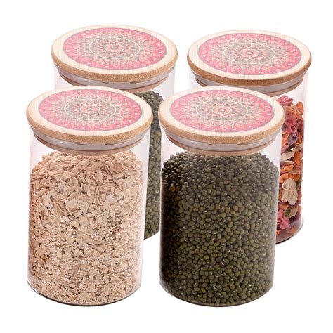 Buy The Better Home Borosilicate Kitchen Containers Set with Printed ...