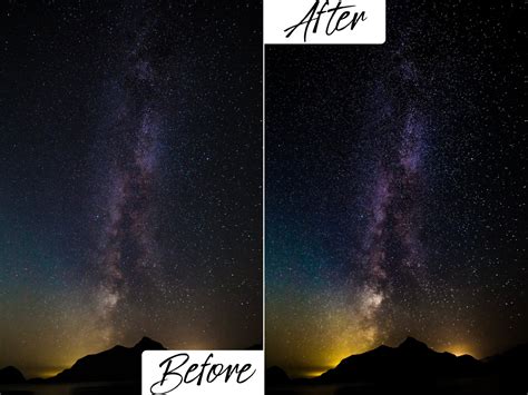 25 Night Sky Presets Mobile & Desktop | Night Sky Filter | Stars ...