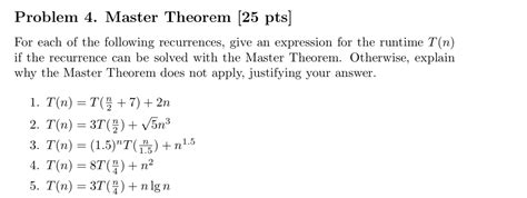 Image result for Master Theorem Examples Solved
