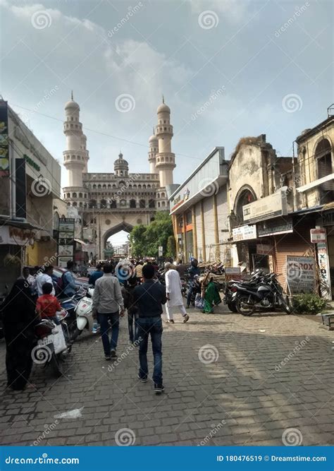 Many People Visit are Charminar Hyderabad India Editorial Stock Image - Image of beach, indian ...