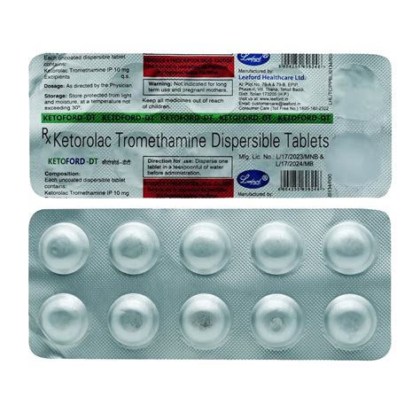 Ketoford-Dt 10Mg Tablet 10'S : Amazon.in: Fashion