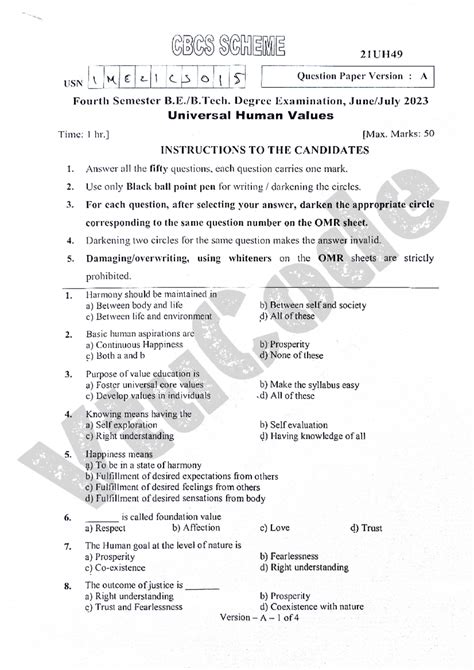 @vtucode - uhv model paper - CBCS SCHEME 21UH49 USN IME2ICS01S Question ...